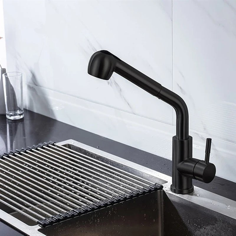 Kitchen Faucet Black Kitchen Tap Pull Out Kitchen Sink Mixer Tap Brushed Nickle Stream Sprayer Head Chrome Kitchen Water Tap Allinoneshop-24