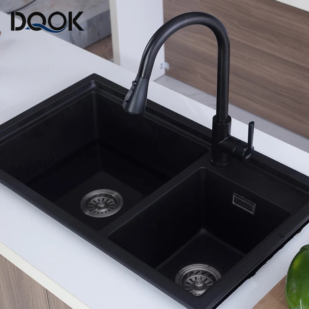 Kitchen Faucet Black Kitchen Tap Pull Out Kitchen Sink Mixer Tap Brushed Nickle Stream Sprayer Head Chrome Kitchen Water Tap Allinoneshop-24