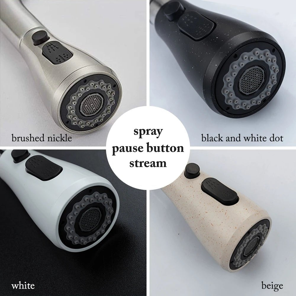 Kitchen Faucet Black Kitchen Tap Pull Out Kitchen Sink Mixer Tap Brushed Nickle Stream Sprayer Head Chrome Kitchen Water Tap Allinoneshop-24