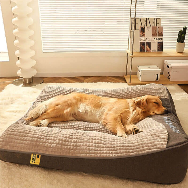 Large Thick Scratch-Resistant Spine Protection Dog Cushion Bed Allinoneshop-24