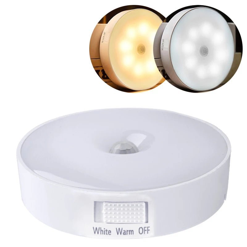 LED Night Light Motion Sensor Light USB Rechargeable Kitchen Bedroom Magnetic Base Wall Light Stairs Lighting Night Lamp Allinoneshop-24