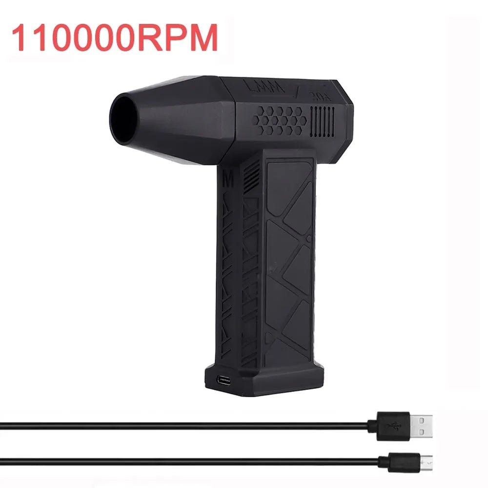 Mini Turbo Jet Fan Electric Air Duster with 1&3 Gear Adjustable Speed 130000RPM 52M/S Car Computer Cleaning Blower Tool Kit Allinoneshop-24