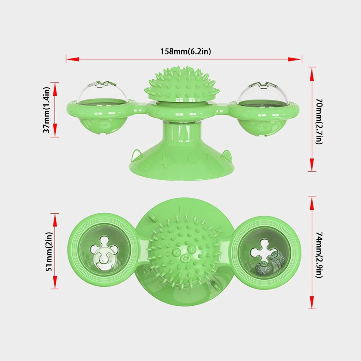 Multifunctional Cat Toy with Glowing Ball & Catnip, Suction Cup Design, Interactive Play & Teeth Massage Allinoneshop-24