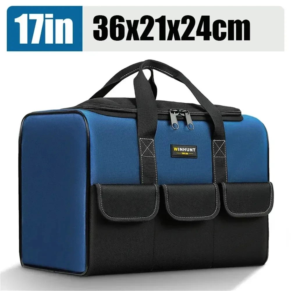 New Tool Bag with 30% More Capacity Waterproof Multi Pockets Tool Organizer Tool Pouch for Electrician Tools Allinoneshop-24