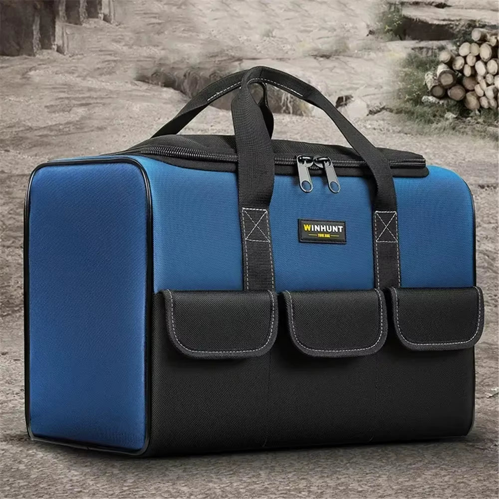 New Tool Bag with 30% More Capacity Waterproof Multi Pockets Tool Organizer Tool Pouch for Electrician Tools Allinoneshop-24