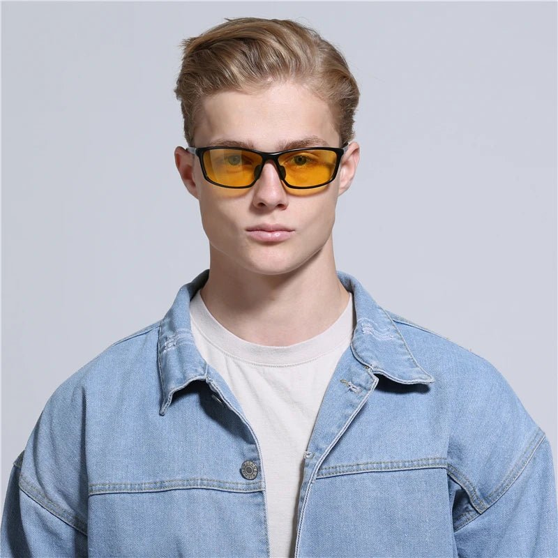 Night Vision Glasses Men Aluminium Magnesium Frame Polarized Night Vision Goggles for Car Driving anti Glare Glasses 2179 Allinoneshop-24