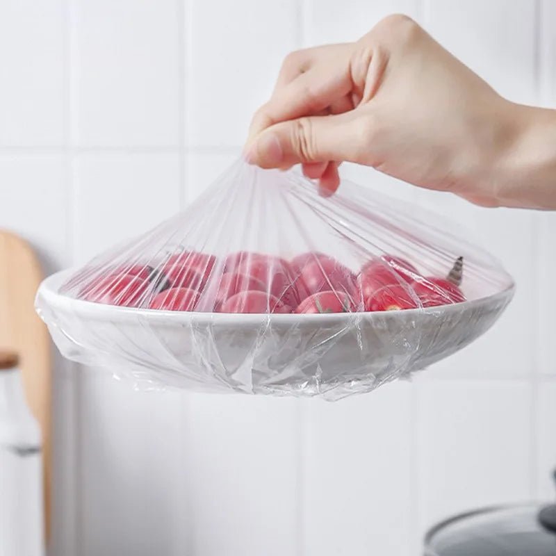 Plastic Disposable Food Cover Storage Bags Kitchen Colorful Elastic Wrap Food Covers Fresh-Keeping Lid Plate Nylon Packaging Bag Allinoneshop-24