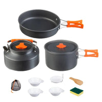 Portable Camping Cookware Set Outdoor Pot Tableware Kit Cooking Water Kettle Pan Travel Cutlery Utensils Hiking Picnic Equipment Allinoneshop-24