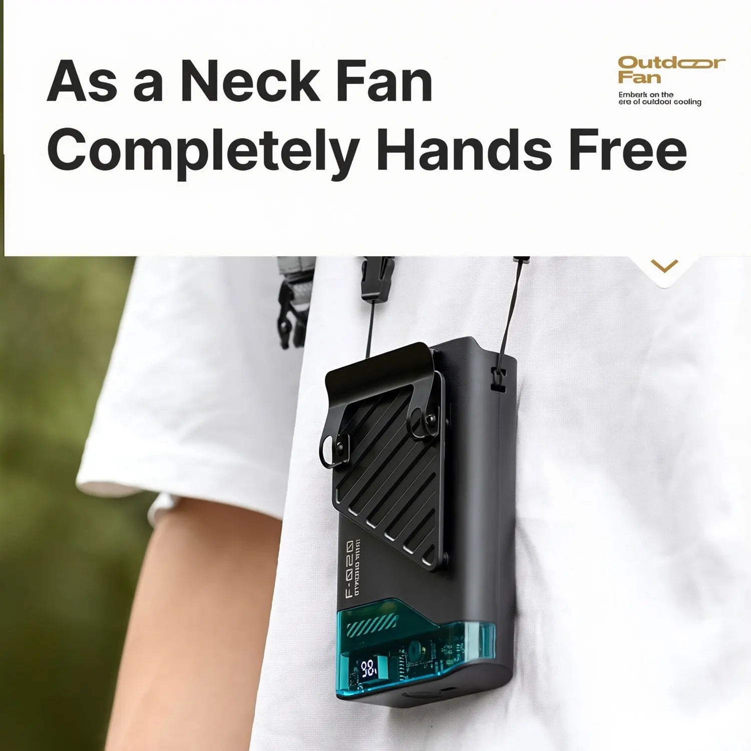 Portable Waist Fan with Belt Clip Light Mute Five Hole New Neck Hanging Fan Suitable for Outdoor Travel of Office Desk Allinoneshop-24