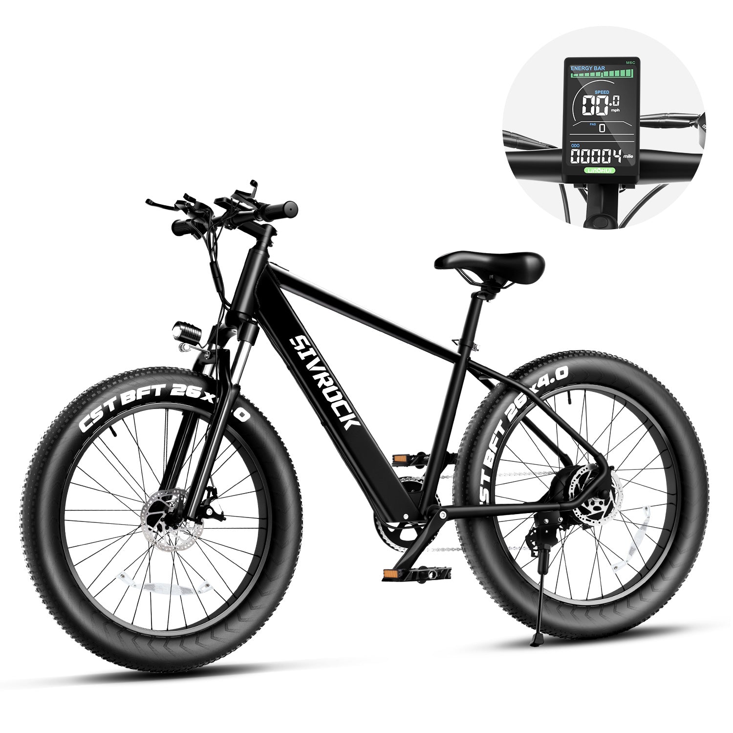 Professional Electric Bike for Adults, 26 X 4.0 Inches Fat Tire Electric Mountain Bicycle, 1000W Motor 48V 15Ah Ebike for Trail Riding, Excursion and Commute, UL and GCC Certified Allinoneshop-24