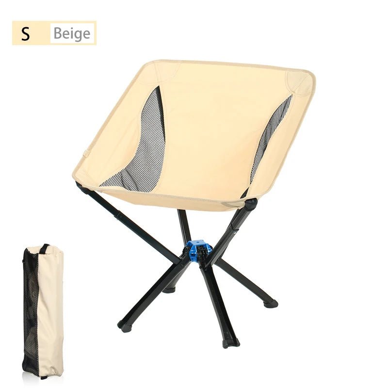 Small Portable Folding Camping Chair Outdoor Backpacking Picnic Travel One Button Quick Open Allinoneshop-24