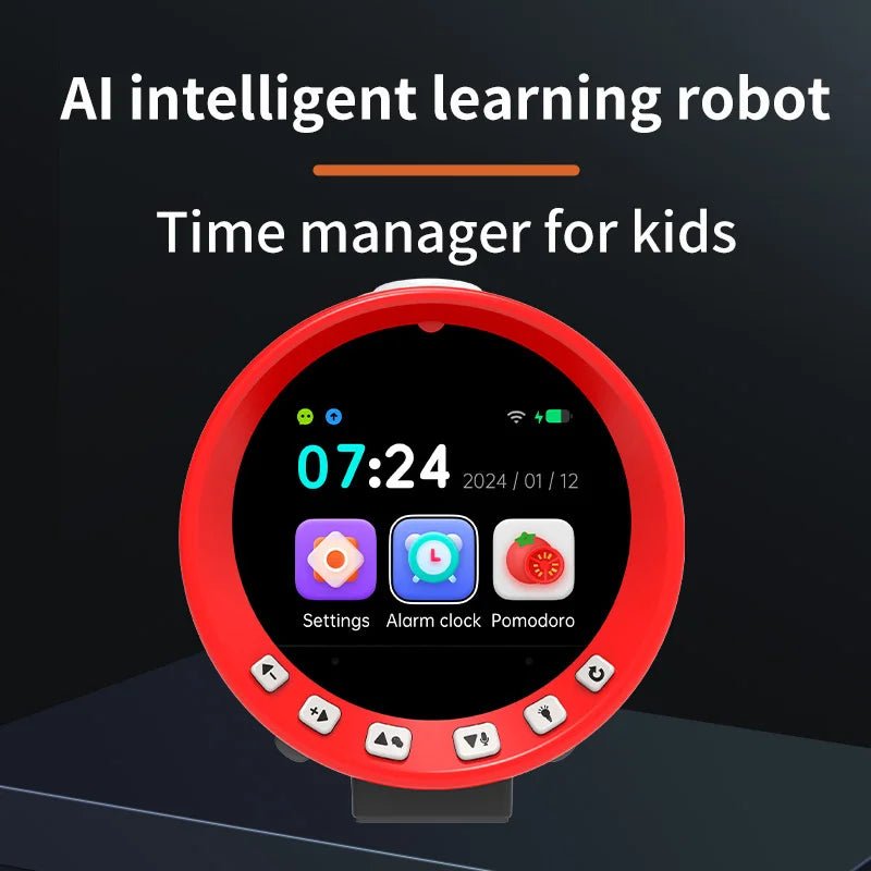 Smart AI Alarm Clock for Kids Talking Robot Buddy Educational Learning Toy Music Player Bedtime Stories Cool Gift for Boys Girls Allinoneshop-24