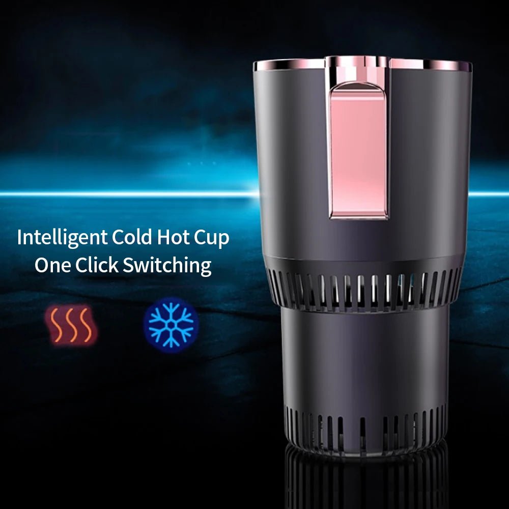 Smart Car 2-In-1 Hot and Cold Cup Drinks Holder Home Fast Refrigeration Cooling/Heating Mini Touch Screen Beverage Mug Drink Can Allinoneshop-24
