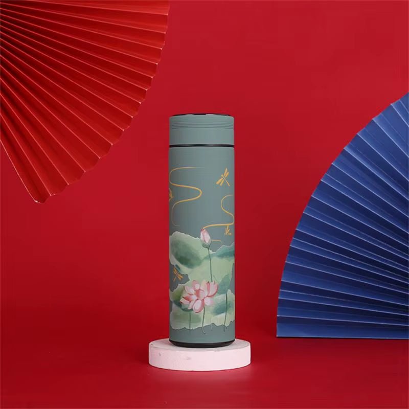 Smart Mug Tea Water Separation Classical Style Easy to Use Safety Thermos Cup Stainless Steel Thermos Bottle Intelligent Mug Allinoneshop-24