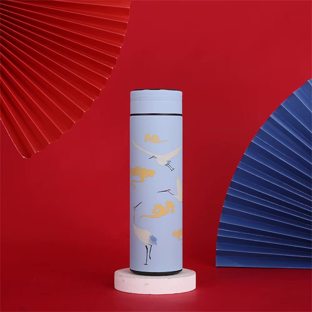 Smart Mug Tea Water Separation Classical Style Easy to Use Safety Thermos Cup Stainless Steel Thermos Bottle Intelligent Mug Allinoneshop-24