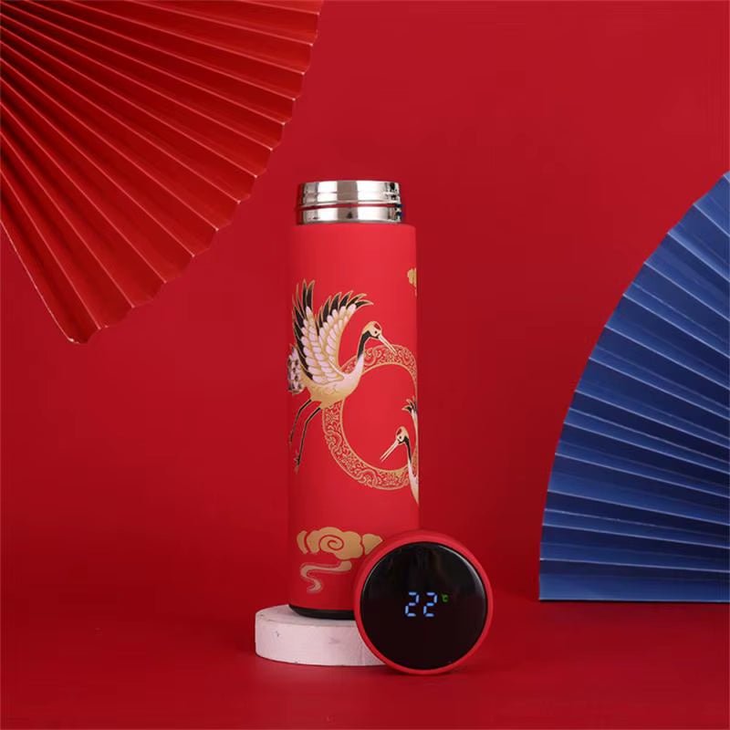 Smart Mug Tea Water Separation Classical Style Easy to Use Safety Thermos Cup Stainless Steel Thermos Bottle Intelligent Mug Allinoneshop-24