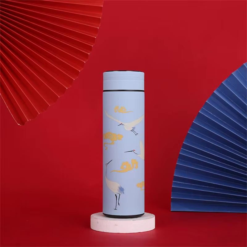 Smart Mug Tea Water Separation Classical Style Easy to Use Safety Thermos Cup Stainless Steel Thermos Bottle Intelligent Mug Allinoneshop-24