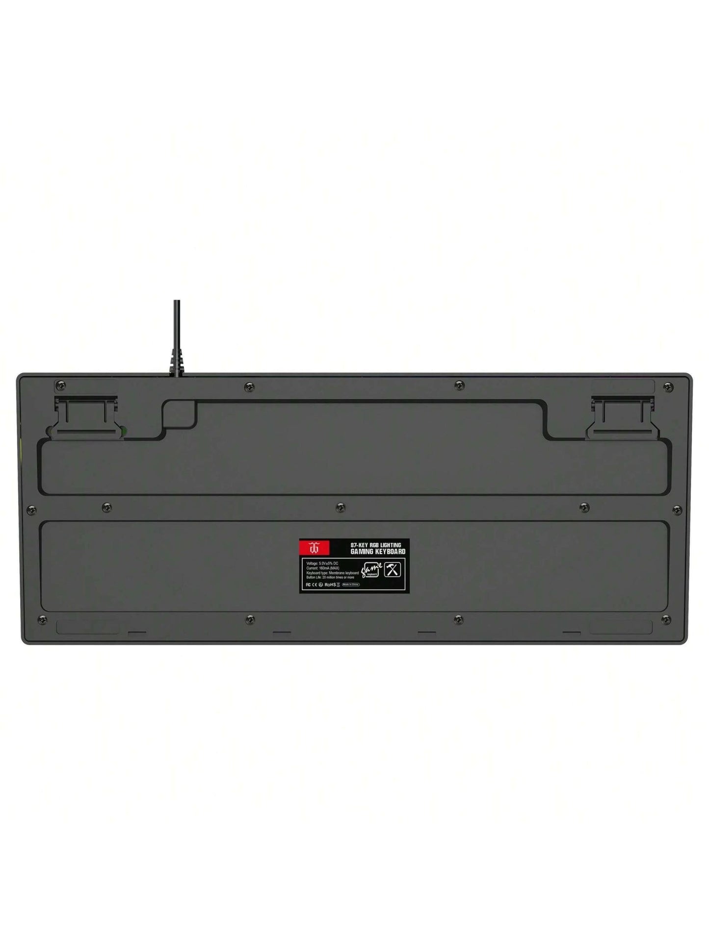 Snpurdiri Snpurdiri Rgb Illuminated, Compact Gaming Keyboard, Usb Cable 87-Key Gaming Keyboard, Led Rainbow Backlit Keyboard, Membrane Keyboard, Suitable for Laptop, Pc Gaming, and Work Keyboard Allinoneshop-24