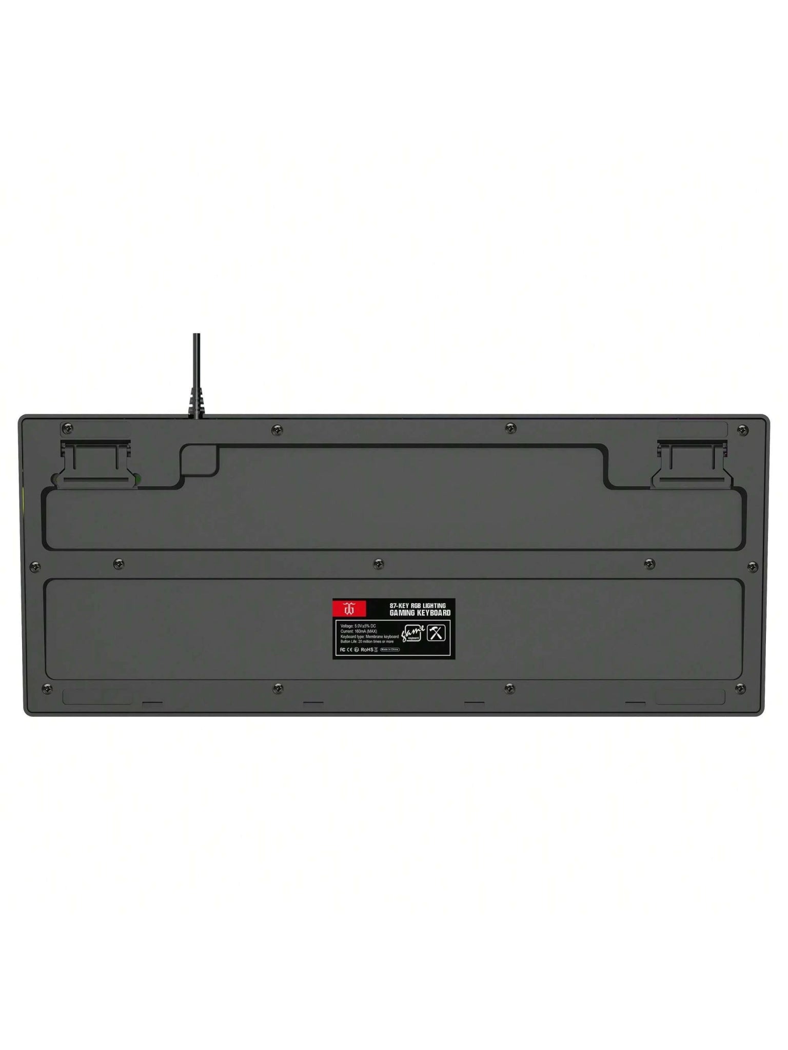 Snpurdiri Snpurdiri Rgb Illuminated, Compact Gaming Keyboard, Usb Cable 87-Key Gaming Keyboard, Led Rainbow Backlit Keyboard, Membrane Keyboard, Suitable for Laptop, Pc Gaming, and Work Keyboard Allinoneshop-24