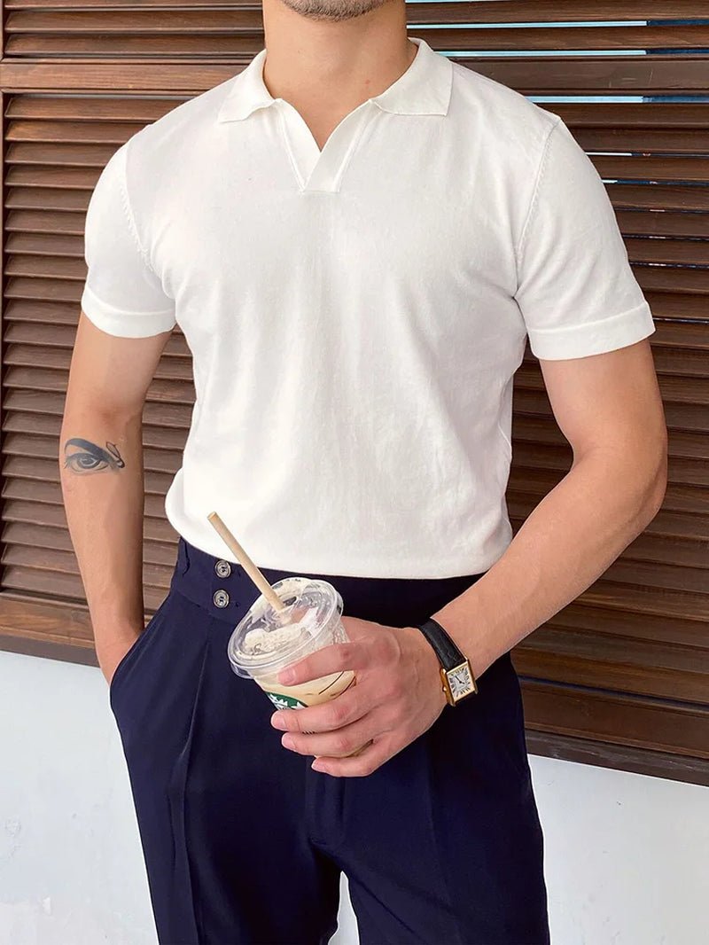 Summer Men Fashion Polo Shirts Short Sleeve Turn-Down Collar Patchwork Casual Polos Mens Clothing Male Tops Pullover Streetwear Allinoneshop-24