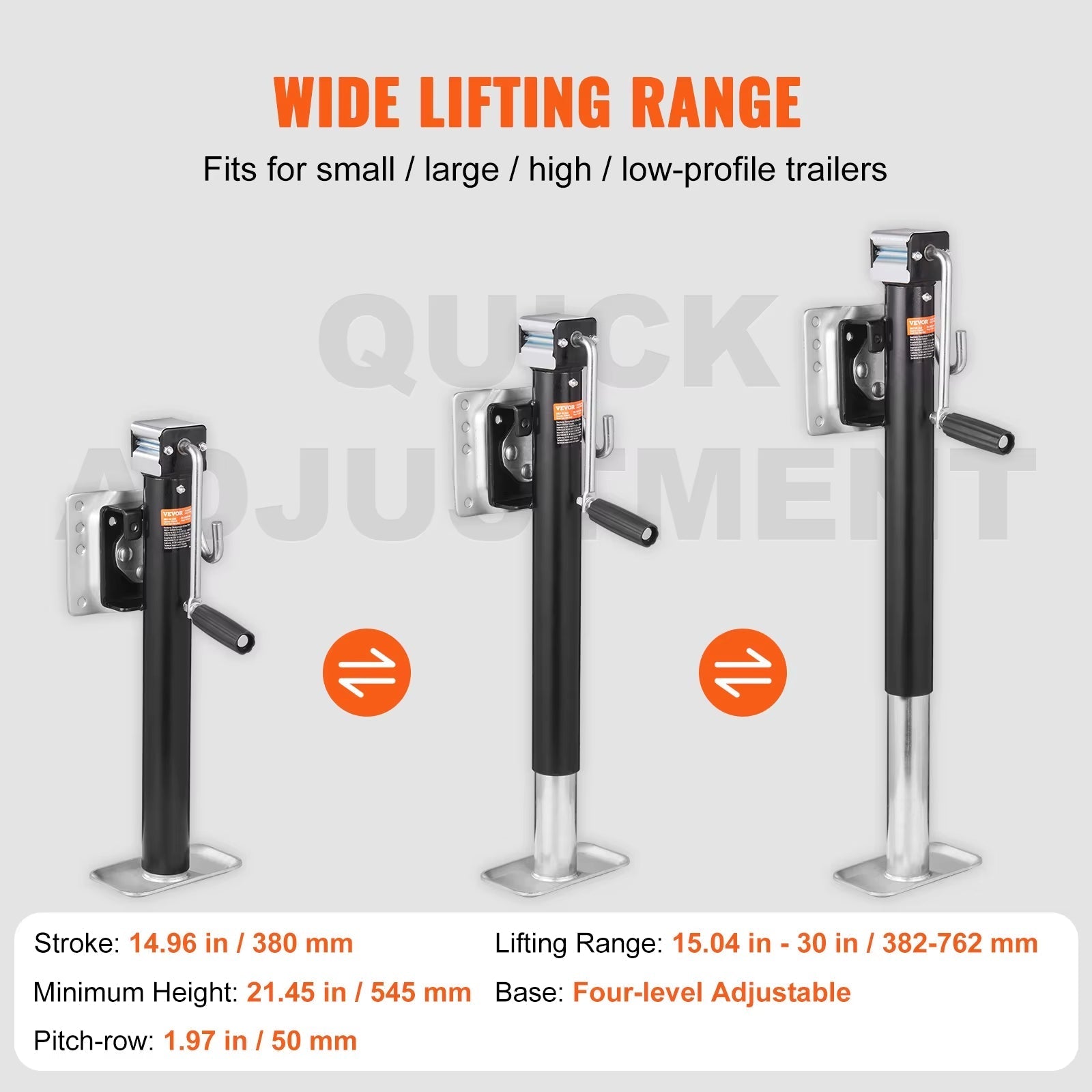 Trailer Jack 2000/2500/5000/8000/12000Lbstrailer Tonguetrailer Jack Stand with Handle for Lifting RV Yacht Utility Trailer Allinoneshop-24