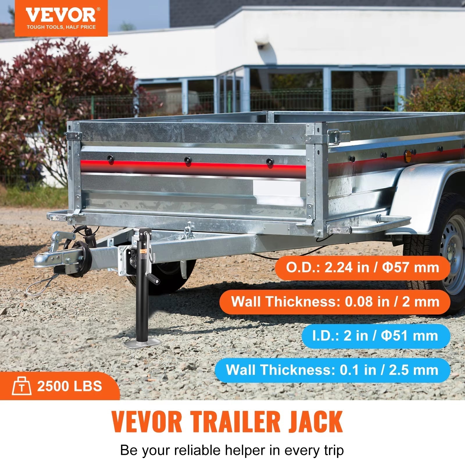 Trailer Jack 2000/2500/5000/8000/12000Lbstrailer Tonguetrailer Jack Stand with Handle for Lifting RV Yacht Utility Trailer Allinoneshop-24