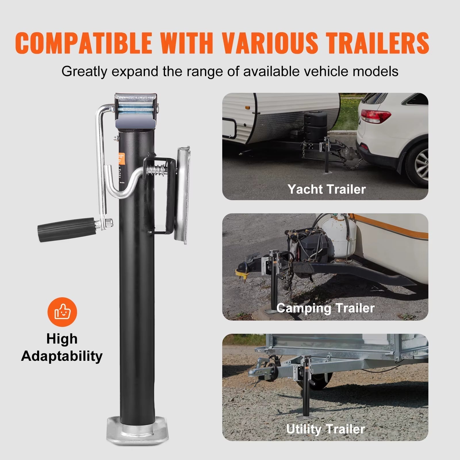Trailer Jack 2000/2500/5000/8000/12000Lbstrailer Tonguetrailer Jack Stand with Handle for Lifting RV Yacht Utility Trailer Allinoneshop-24