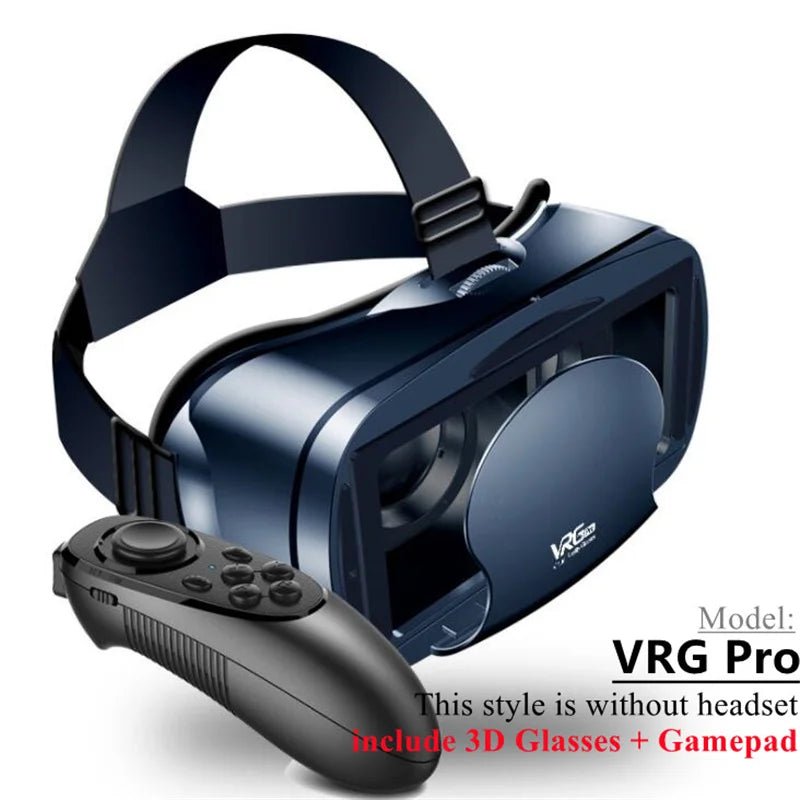 Virtual Reality VR Glasses IMAX Huge Screen HD 3D Glasses Google Cardboard Box VR Headset Helmet for 5-7" Phone,Support Gamepad Allinoneshop-24