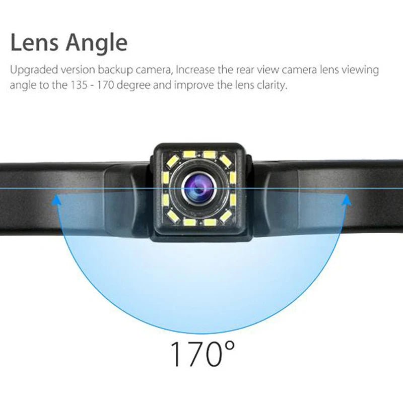 Waterproof 170° HD Car Rearview Reverse Backup Camera License Plate Night Vision Allinoneshop-24