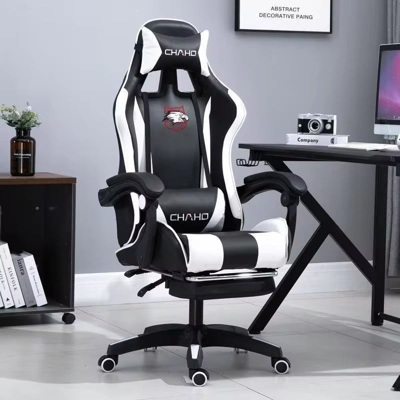 WCG Gaming Chair Computer Chair High-Quality Gaming Chair Leather Internet LOL Internet Cafe Racing Chair Office Chair Gamer New Allinoneshop-24