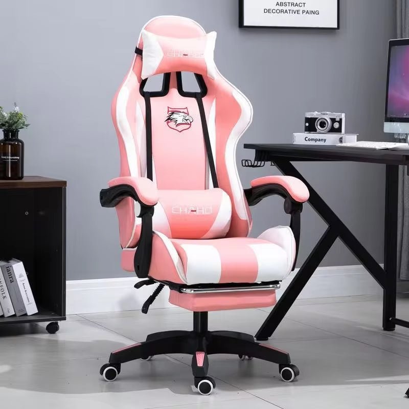 WCG Gaming Chair Computer Chair High-Quality Gaming Chair Leather Internet LOL Internet Cafe Racing Chair Office Chair Gamer New Allinoneshop-24