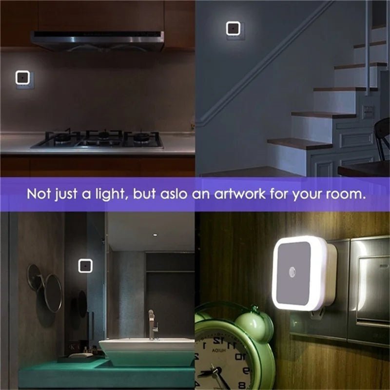 Wireless LED Night Light Sensor Lighting Mini EU US Plug Night Light Lamp for Children Room Bedroom Decoration Lights Lighting Allinoneshop-24