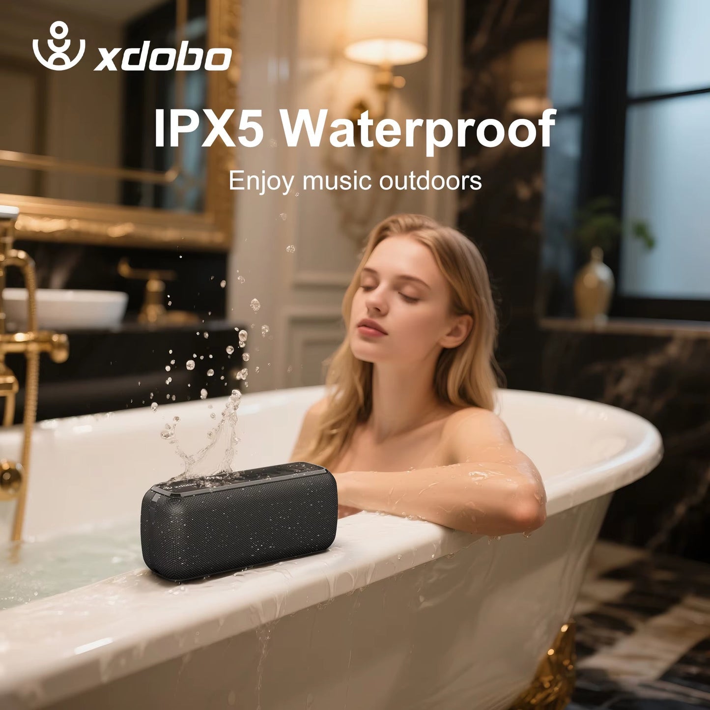 X8 60W Portable Speakers Bluetooth-Compatiable Bass Subwoofer Wireless Waterproof 6600Mah TWS Function Support TF/AUX Allinoneshop-24