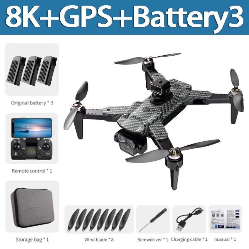 Xiaomi  S196 GPS Drone 8K 5G Professional HD Aerial Photography Dual-Camera Obstacle Avoidance Four-Rotor Helicopter 8000M Allinoneshop-24
