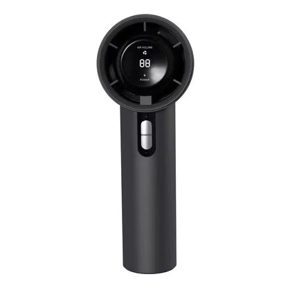 100 Gears Portable Handheld High-Speed Mini Fan LED Power Display Outdoor High-Speed Handheld Small Fan Allinoneshop-24
