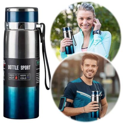 1000Ml Thermal Water Bottle with Handle Insulated Thermal Bottle Large Capacity Vacuum Double Insulation Cup for Hot Cold Drinks Allinoneshop-24