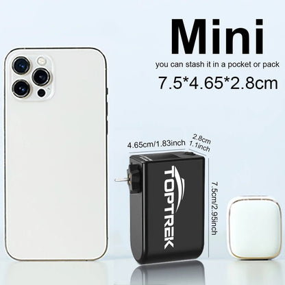 100Psi Mini Electric Air Pump Portable 1260Mah Bicycle Pump Inflator Presta Schrader Valve Road MTB Bike Motorcycle Pump Allinoneshop-24