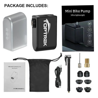 100Psi Mini Electric Air Pump Portable 1260Mah Bicycle Pump Inflator Presta Schrader Valve Road MTB Bike Motorcycle Pump Allinoneshop-24