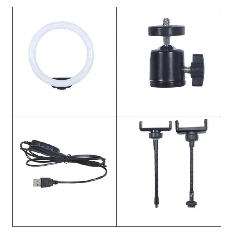 10/8/6/12 Inch Self - Timer Ring Light Photography Fill Light LED Ring Light Kit for Video Recording and Live Broadcast Equipment - Allinoneshop - 24