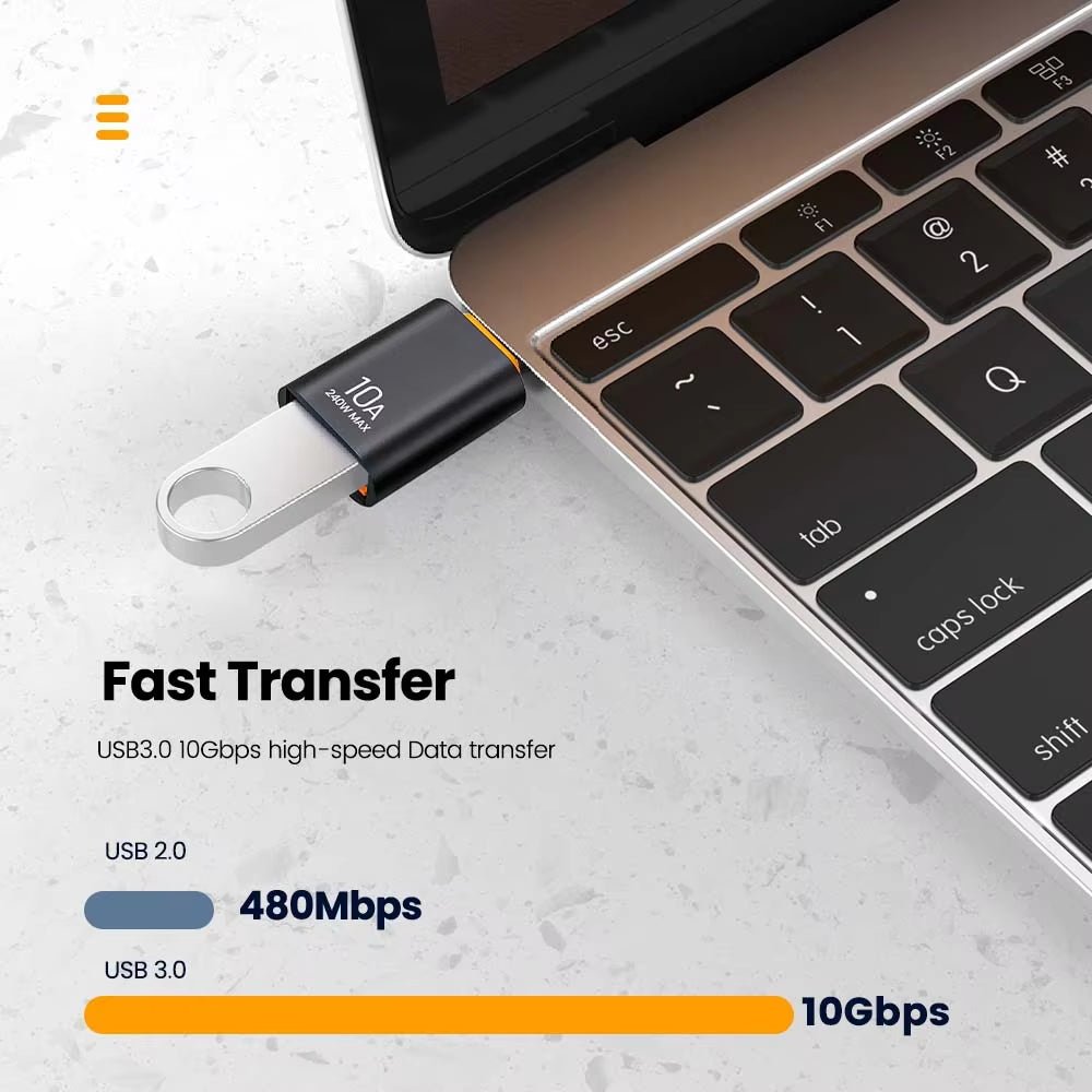 10A USB Type C to USB a Adapter USB 3.0To Type C OTG Converter Connector for Macbook Ipad Huawei Xiaomi Samsung Allinoneshop-24