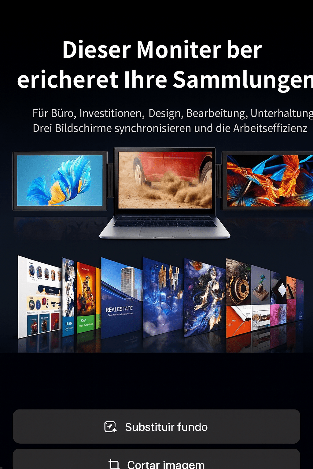 12 Zoll Laptop Dual Monitor - 1920x1080 HD IPS LCD Bildschirmerweiterung für Macbook und Huawei Laptops - Allinoneshop - 24744759991119