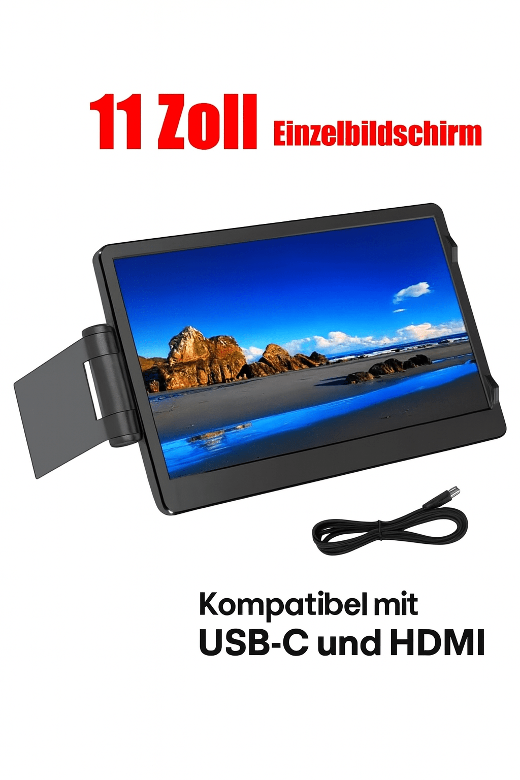 12 Zoll Laptop Dual Monitor - 1920x1080 HD IPS LCD Bildschirmerweiterung für Macbook und Huawei Laptops - Allinoneshop - 24744759620965