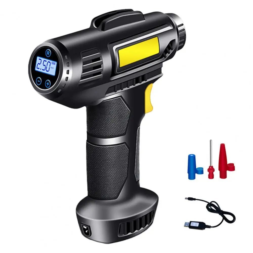 120W Car Air Pump Electric Car Tire Inflatable Pump Portable Rechargeable Air Compressor Digital Auto Tire Inflator Equipment Allinoneshop-24