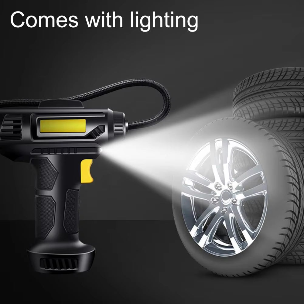 120W Car Air Pump Electric Car Tire Inflatable Pump Portable Rechargeable Air Compressor Digital Auto Tire Inflator Equipment Allinoneshop-24