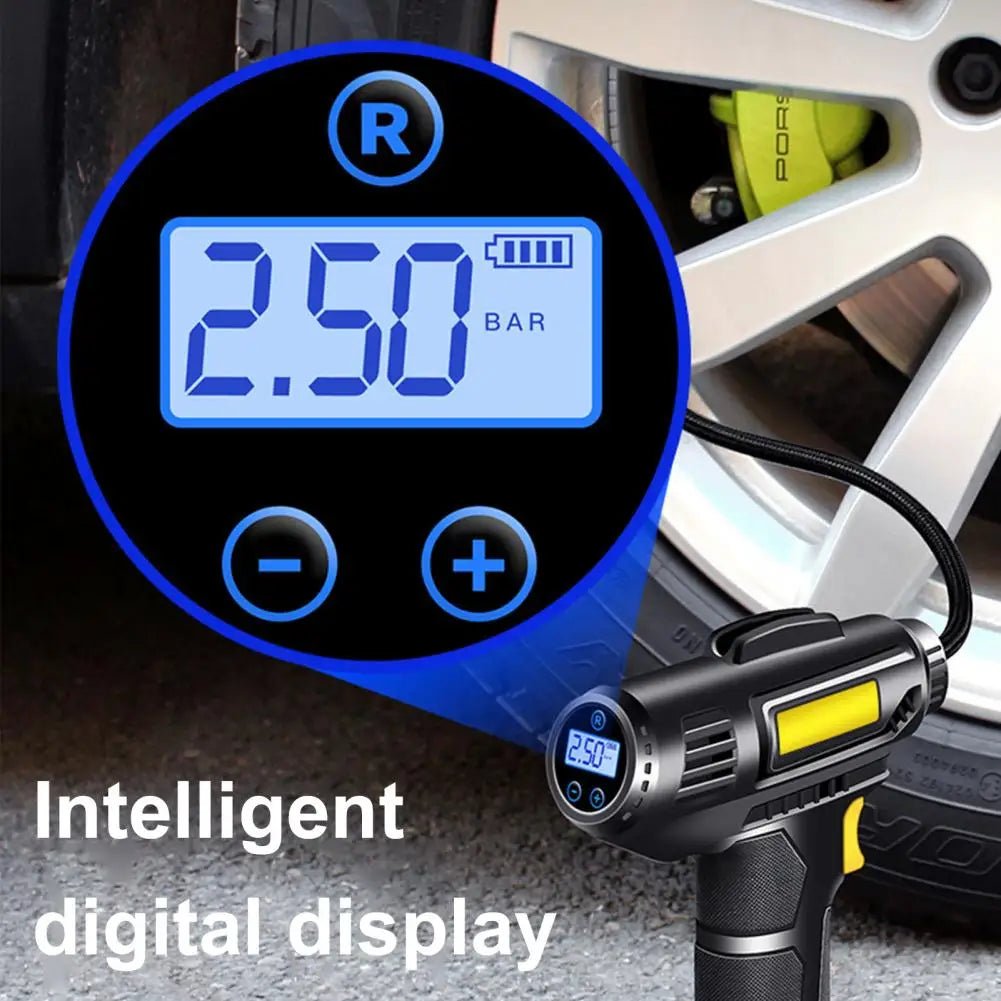 120W Car Air Pump Electric Car Tire Inflatable Pump Portable Rechargeable Air Compressor Digital Auto Tire Inflator Equipment Allinoneshop-24