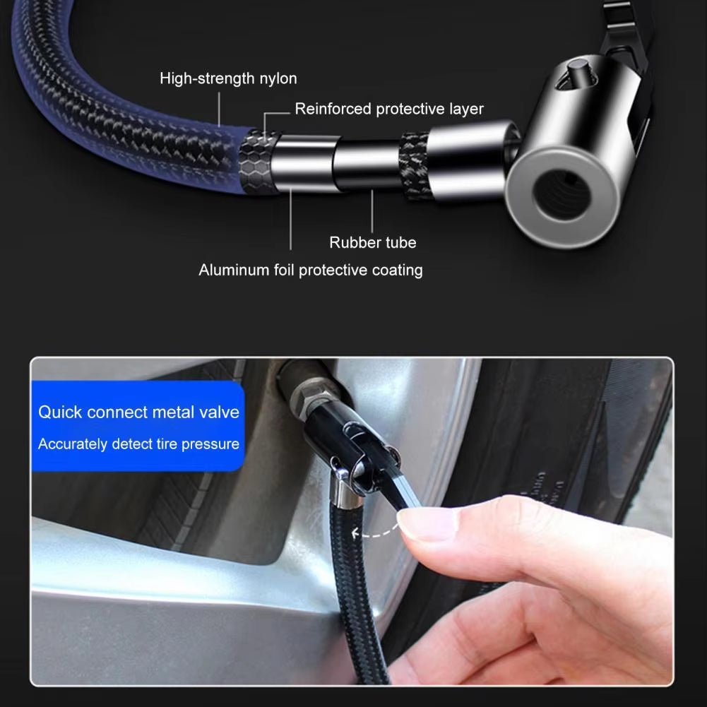 120W Car Air Pump Electric Car Tire Inflatable Pump Portable Rechargeable Air Compressor Digital Auto Tire Inflator Equipment Allinoneshop-24