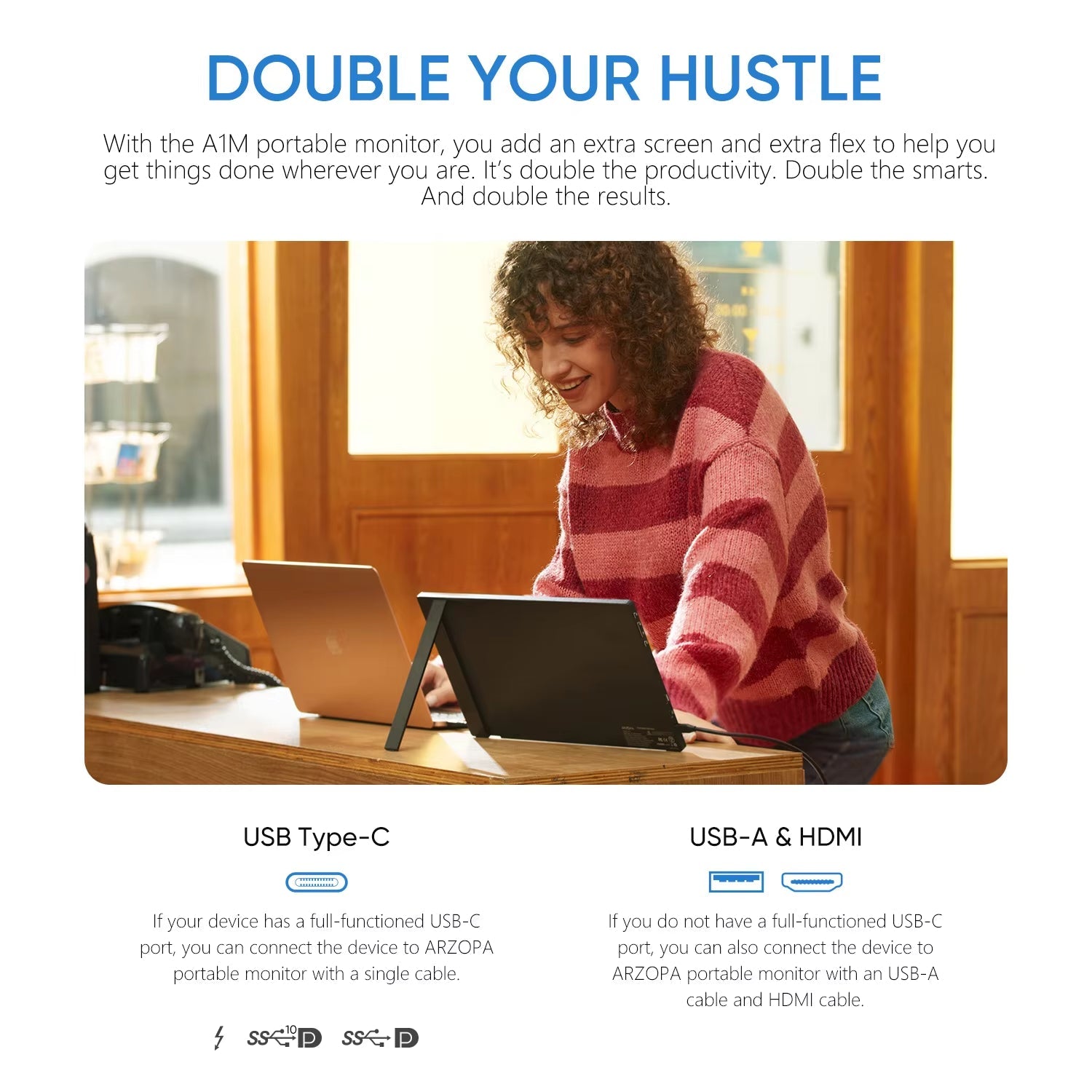 17.3 FHD Portable Monitor 1080P External Display IPS Screen with USB C Mini-Hdmi Port for Laptop Mac PC Xbox PS Switch Allinoneshop-24