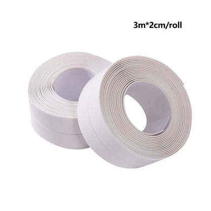 1Pc Bathroom Waterproof Wall Stickers Sealing Tapes PVC Adhesive Sealing Strips Sink Edge Tape Kitchen Bathroom Accessories Allinoneshop-24