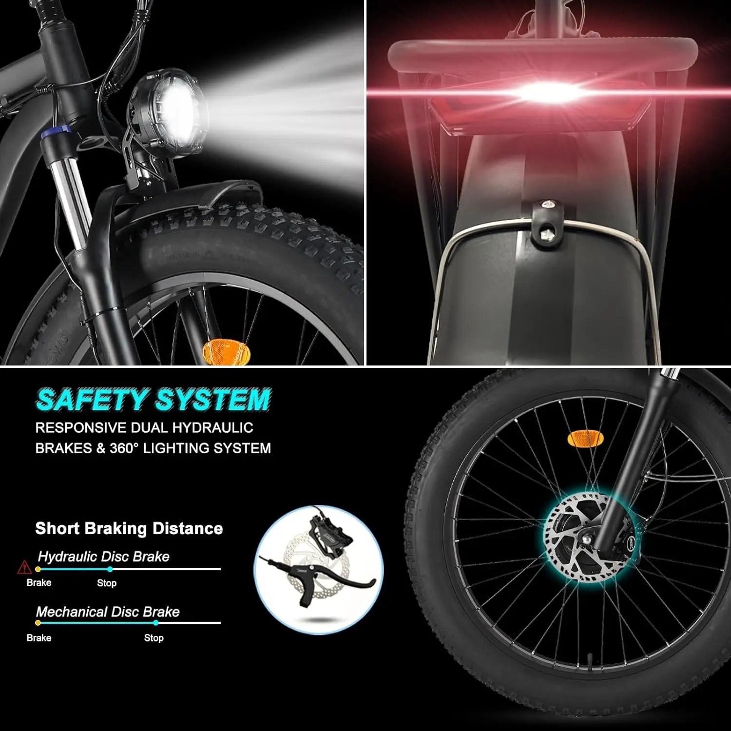 2000W Fat Tire Electric Bike 48V 22Ah 26" Electric Mountain Bikes 55Km/H Ebike for Adults 21 Speed Hydraulic Brakes Allinoneshop-24