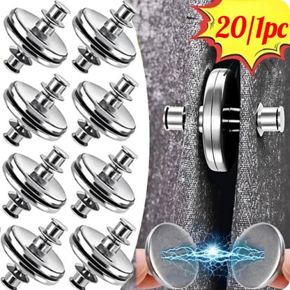20/1Pairs Curtain Magnetic Button Nail Free Detachable Window Curtain Close Magnet Buckle Adjustment Curtain Clip Accessories Allinoneshop-24